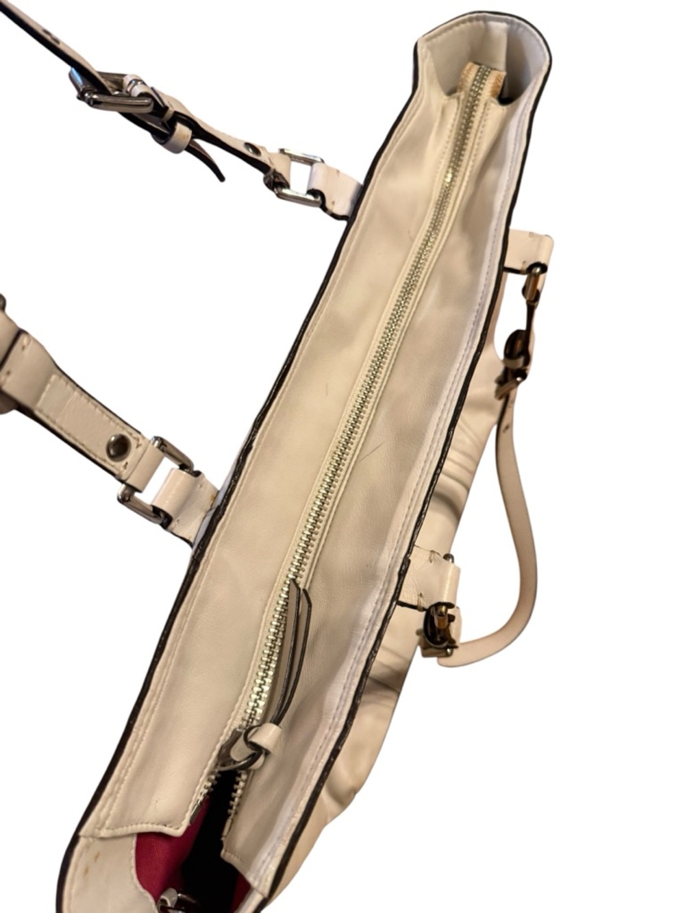 Coach Leather Tote Bag in Cream/white - Picture 7 of 11